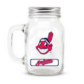 CLEVELAND INDIANS GLASS MASON JAR w/chocolate baseballs